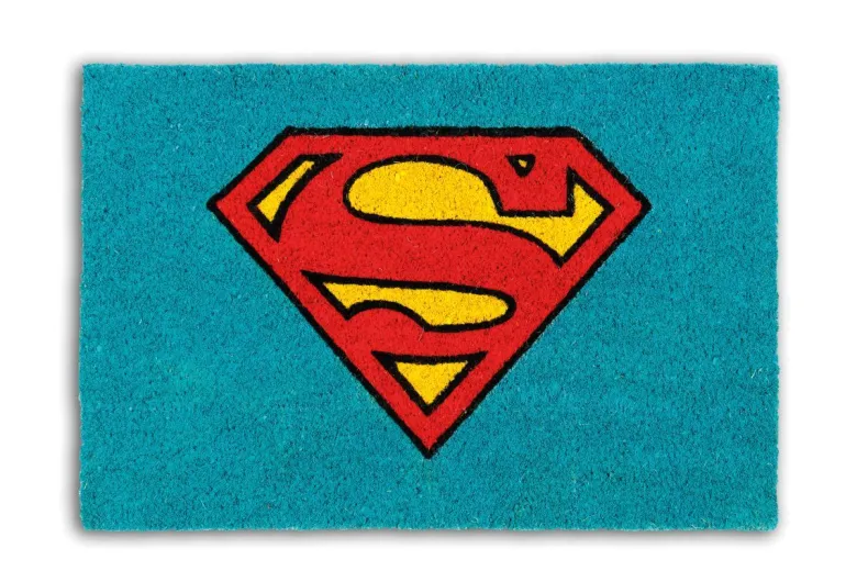 Zerbino superman, cocco, azzurro, 60x40 cm